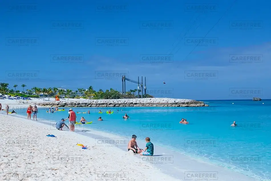 Great Stirrup Cay Sun-kissed Beach Day, Berry Islands, The Bahamas · Caribbean