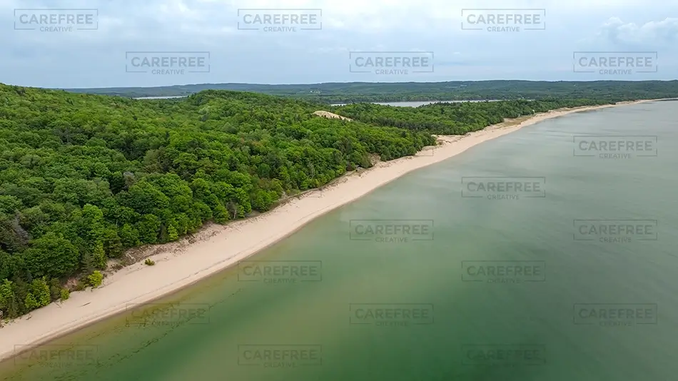 Green Point Dunes Nature Preserve Sandy Beach Shoreline, Frankfort, Michigan · United States
