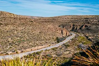 Guadalupe Mountains National Park Winding Desert Canyon Road, Dell City, Texas