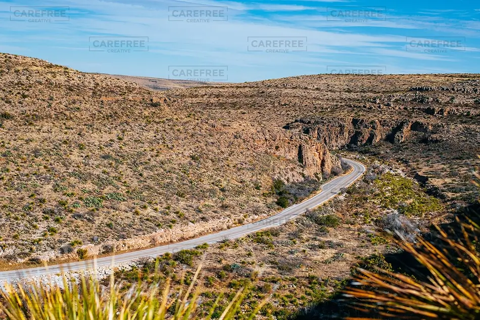 Guadalupe Mountains National Park Winding Desert Canyon Road, Dell City, Texas · United States
