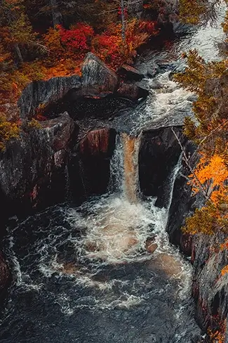 Gulf Hagas Autumn Waterfall Hues, Monson, Maine