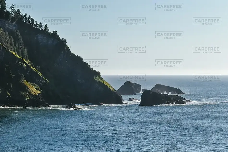 Hart’s Cove Overlook onto Rugged Cliffs, Harts Cove, Oregon · United States