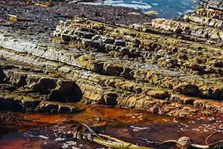 Hazard Reef Layered Coastal Rocks, Los Osos, California