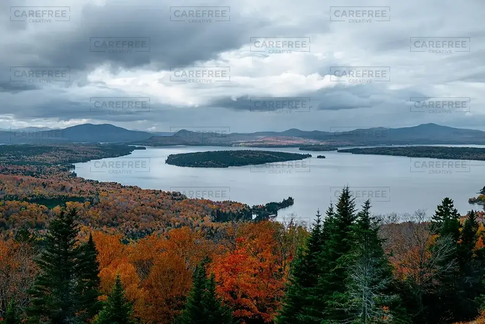 Height of Land Misty Lake Panorama, Roxbury, Maine · United States