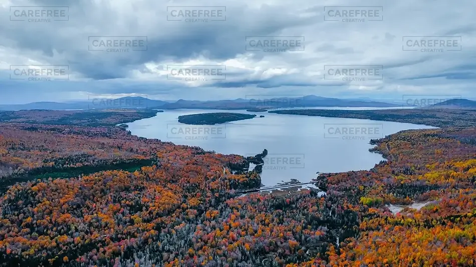Height of Land Meandering River Aerial, Roxbury, Maine · United States