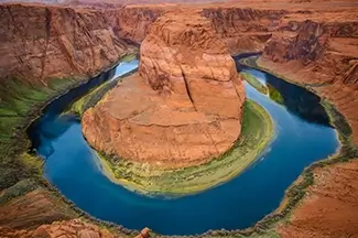 Horseshoe Bend Winding River Canyon, Page, Arizona