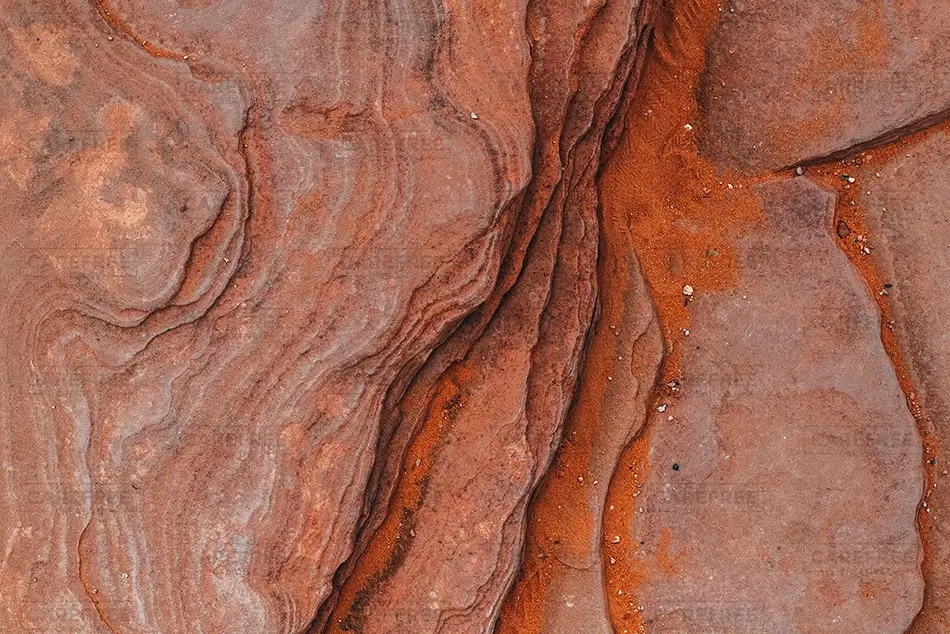 Horseshoe Bend Red Sandstone Texture, Page, Arizona · United States