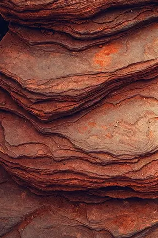 Horseshoe Bend Layered Sandstone Rock, Page, Arizona