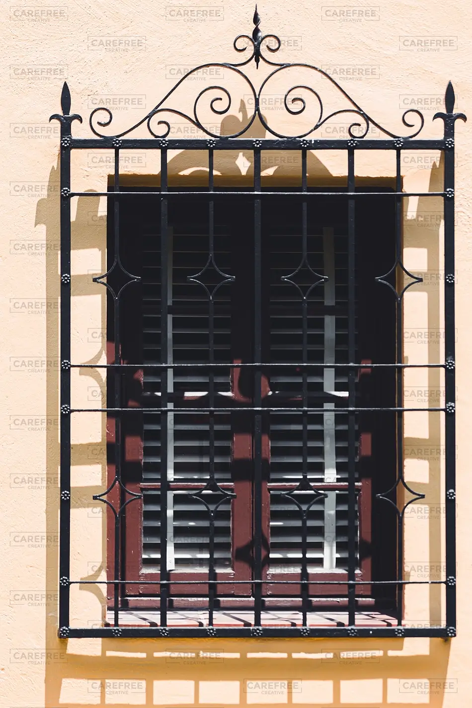 Hot Springs National Park Ornate Wrought Iron Window, Hot Springs, Arkansas · United States
