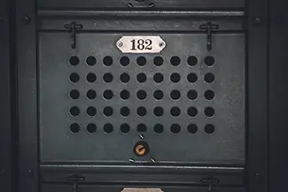 Hot Springs National Park Vintage Metal Locker Door, Hot Springs, Arkansas