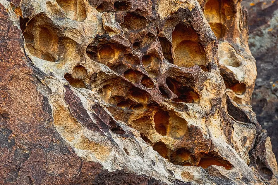Hueco Tanks Weathered Honeycomb Rock, El Paso, Texas · United States