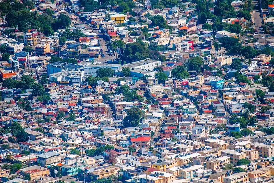 Isabel De Torres National Park Urban Puerto Plata Density from Above, Puerto Plata, Dominican Republic · Caribbean