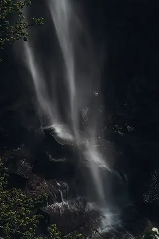 Kaaterskill Falls Veiled by Grey Mist, Hunter, New York