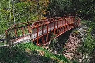 Kaaterskill Falls Approaching The Bridge, Hunter, New York