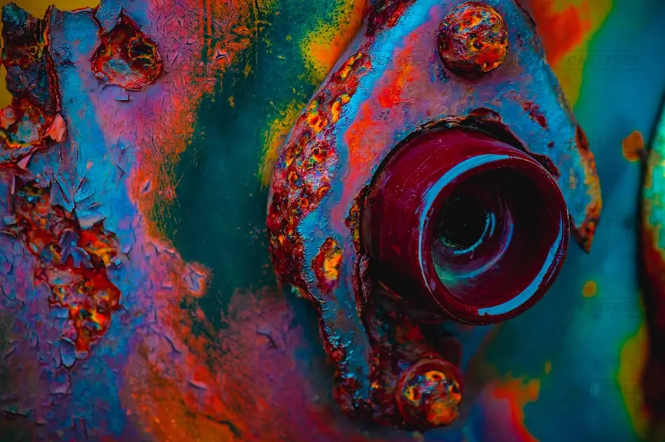 Sunset Beach Rusted Colorful Metal Abstract, Sunset Beach, North Carolina · United States