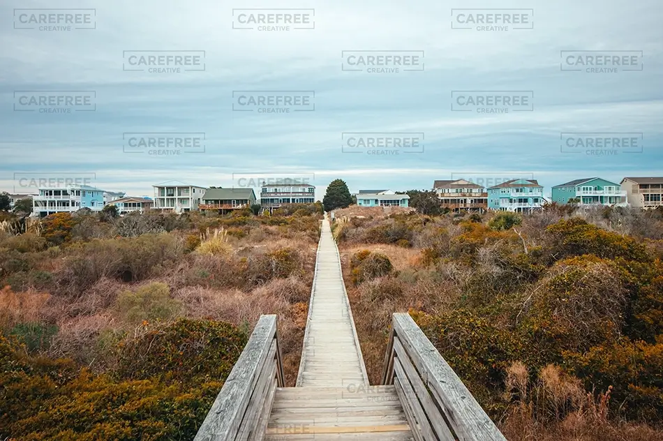 Sunset Beach Boardwalk Over the Dunes, Sunset Beach, North Carolina · United States
