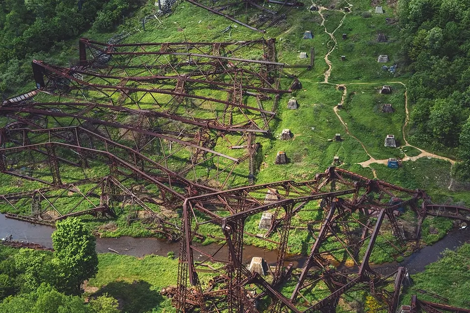 Kinzua Bridge State Park Twisted Steel Trestle Wreckage, Mt Jewett, Pennsylvania · United States