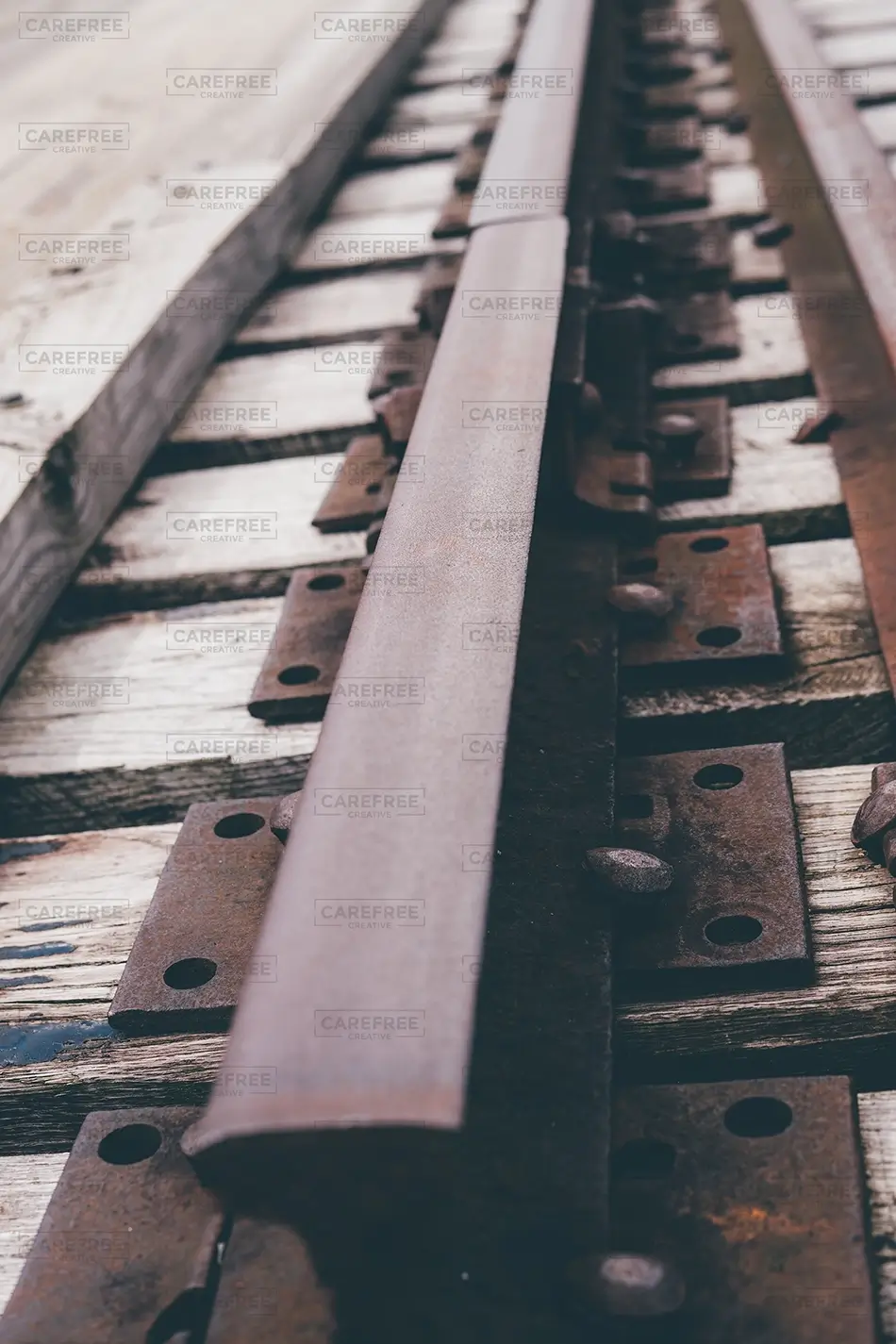 Kinzua Bridge State Park Rusted Railroad Track Detail, Mt Jewett, Pennsylvania · United States
