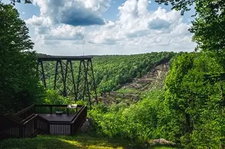 Kinzua Bridge State Park Collapsed Railroad Trestle Viewpoint, Mt Jewett, Pennsylvania