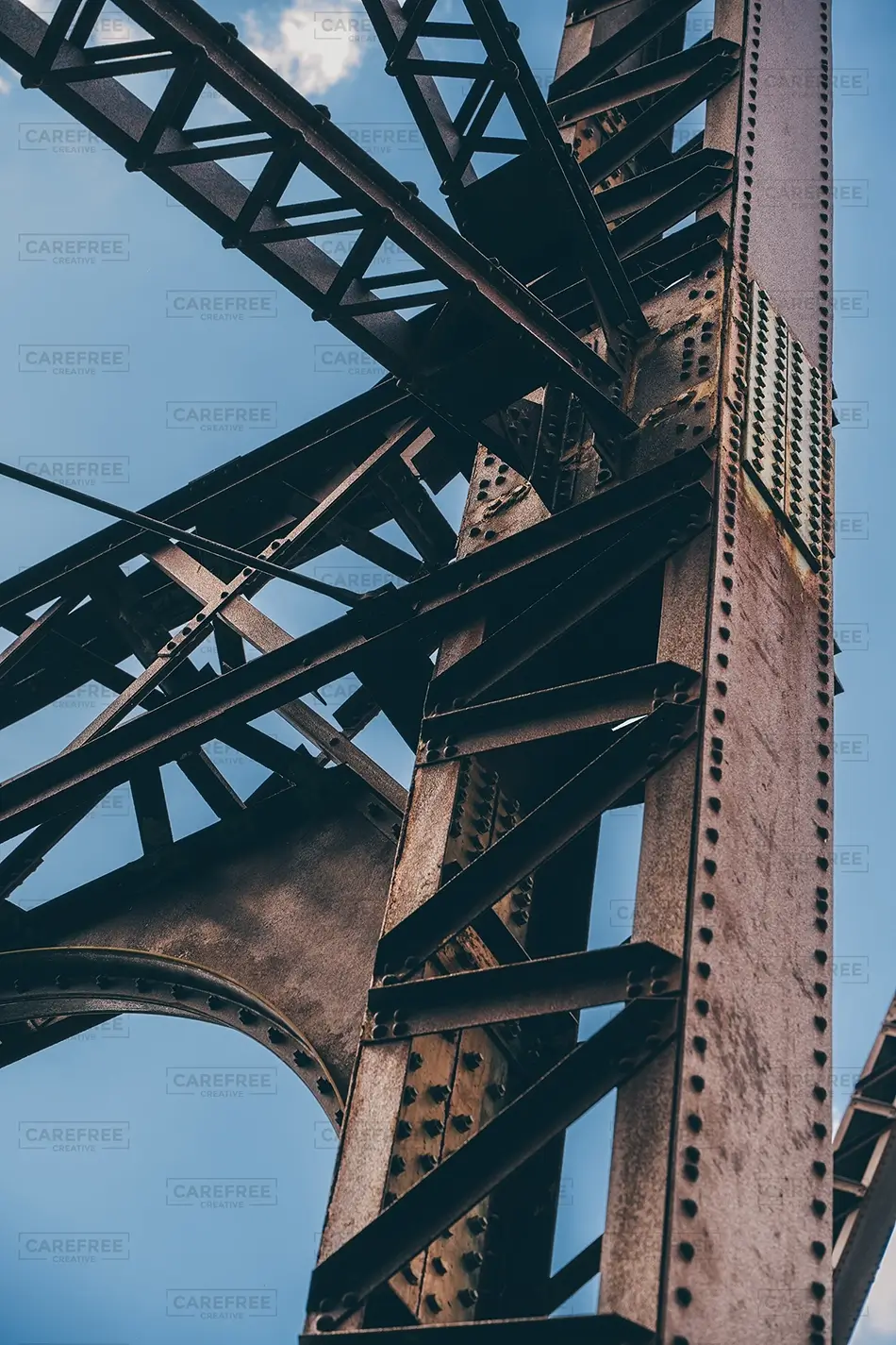 Kinzua Bridge State Park Rusted Steel Girders, Mt Jewett, Pennsylvania · United States