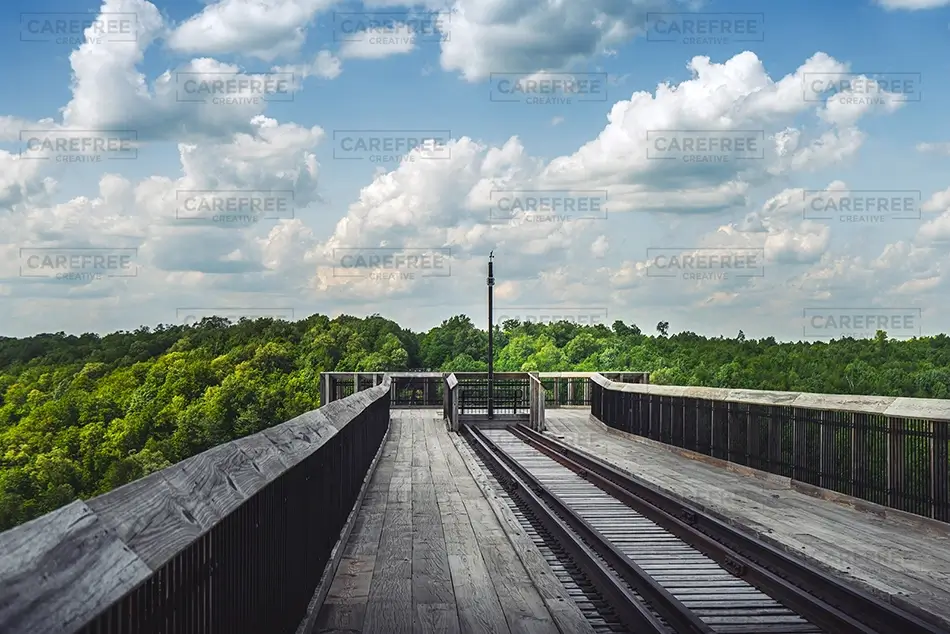 Kinzua Bridge State Park Wooden Railroad Skywalk, Mt Jewett, Pennsylvania · United States