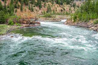 Kootenai Falls Rushing River Rapids