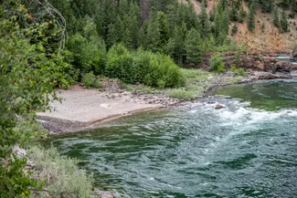 Kootenai Falls Rocky River Shoreline