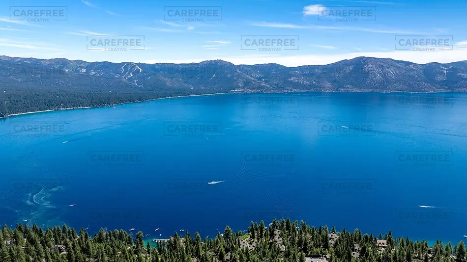 Lake Tahoe Serene Blue Waters and Mountains, South Lake Tahoe, California · United States