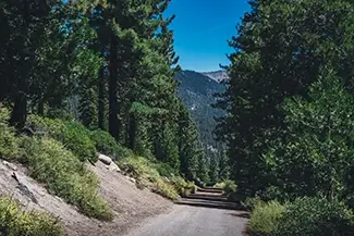 Lake Tahoe Scenic Forest Trail Pathway, South Lake Tahoe, California