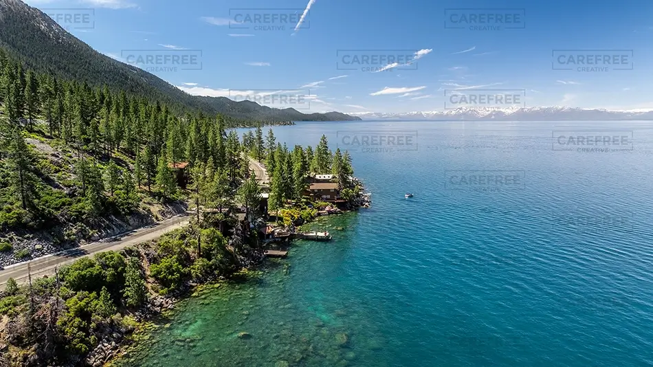 Lake Tahoe Serene Waterfront and Forest View, South Lake Tahoe, California · United States