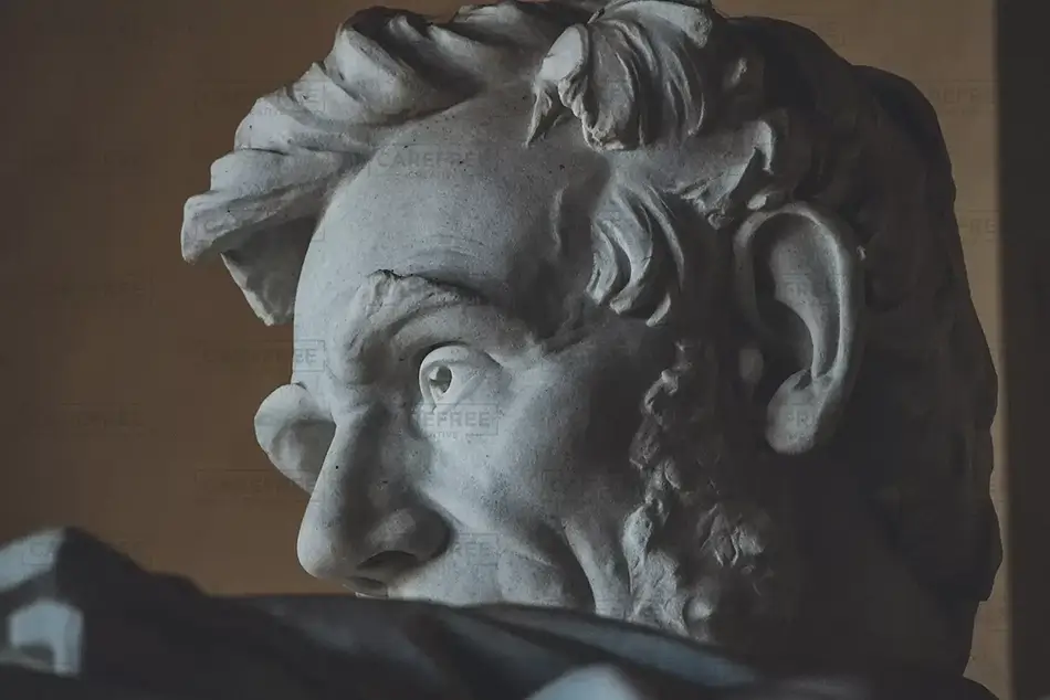Lincoln Memorial Face Close Up, District of Columbia · United States