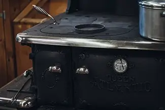 Fryeburg Antique Wood Stove with Pot