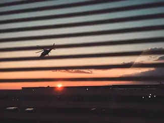 Medical Helicopter in Flight
