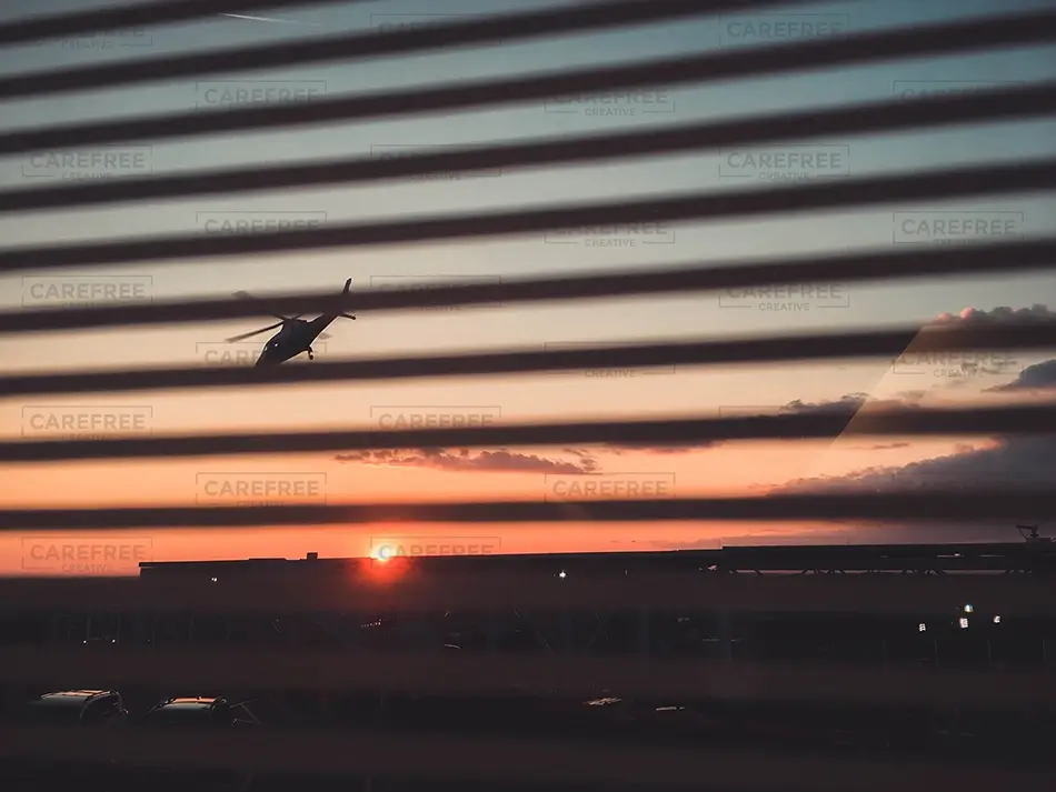 Medical Helicopter in Flight, Portland, Maine · United States