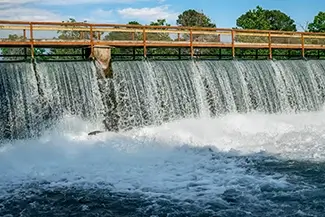 Mammoth Spring State Park Cascading Dam Waterfall, Mammouth Spring, Arkansas