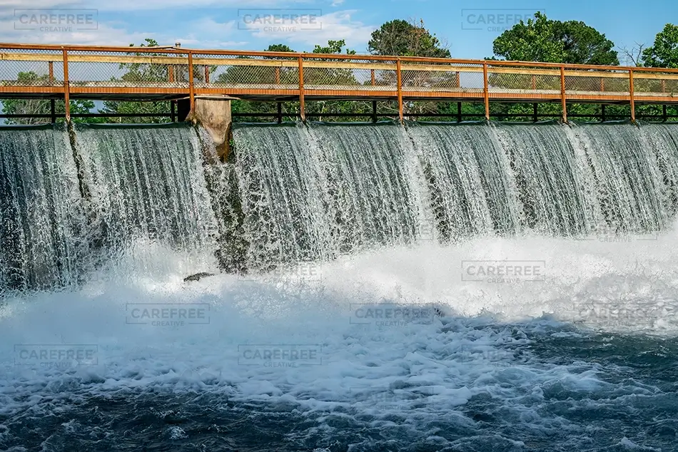 Mammoth Spring State Park Cascading Dam Waterfall, Mammouth Spring, Arkansas · United States
