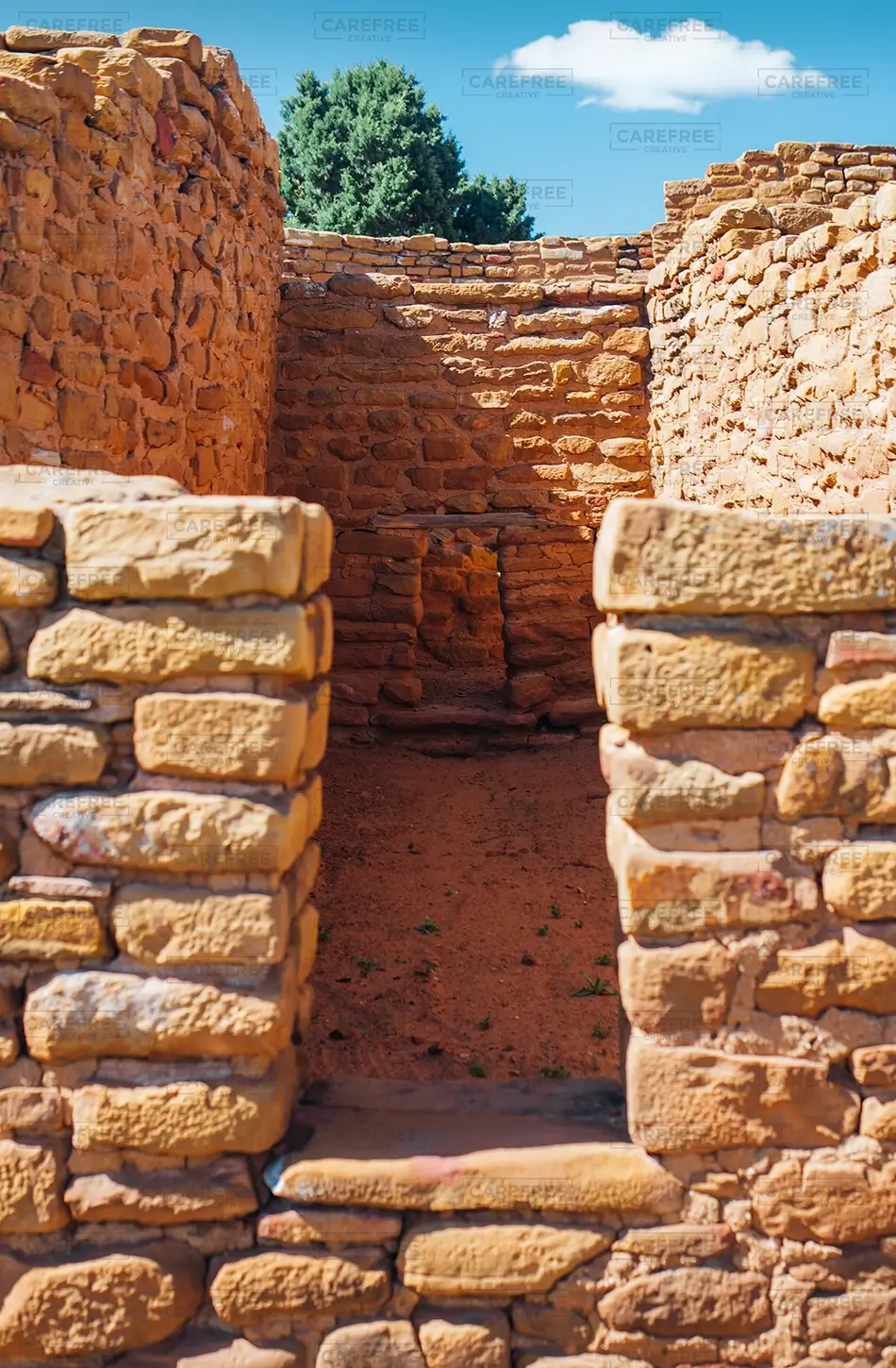 Mesa Verde National Park Ancient Stone Ruins Interior, Cortez, Colorado · United States