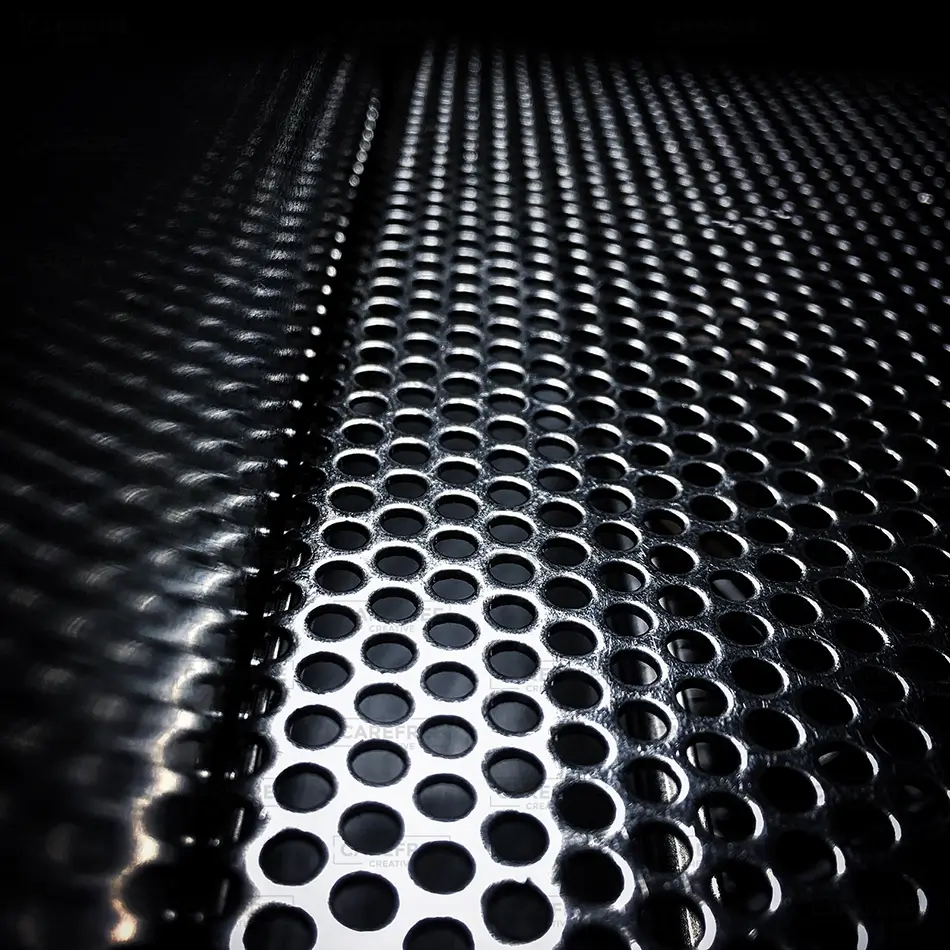 Metallic Abstract Grid Perforated Metal Sheet, Portland, Maine · United States