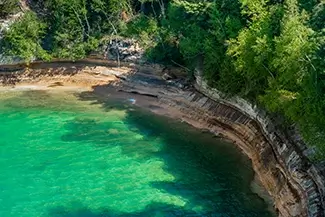 Miners Castle Rock Turquoise Water Cliffs, Munising, Michigan