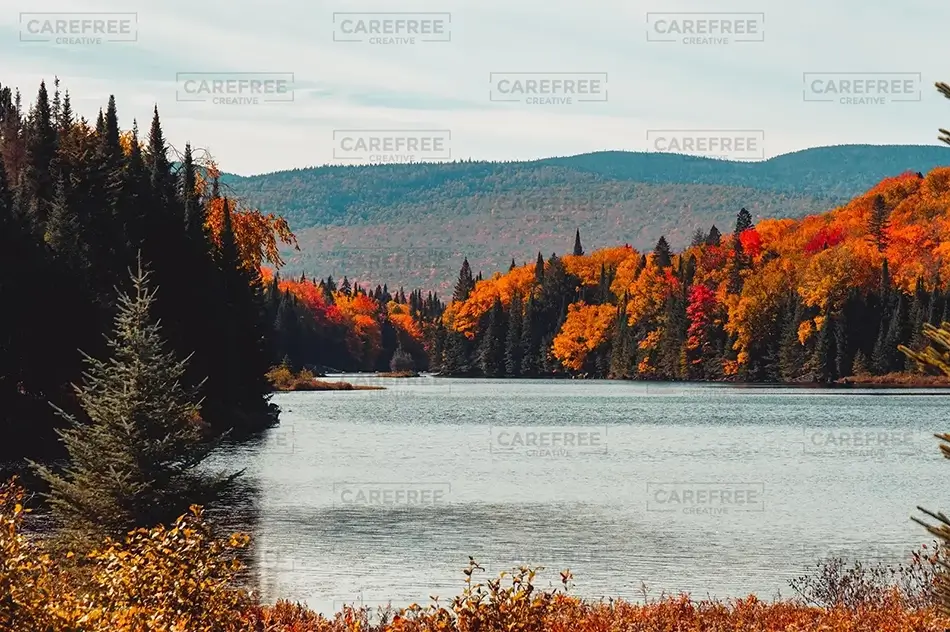 Mont Tremblant Fall Lake, Mont-Tremblant National Park, Quebec · Canada