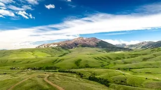 Montana Rolling Green Hills Mountain, Montana