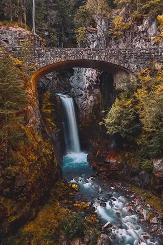 Mount Rainier National Park Waterfall Majesty, Washington