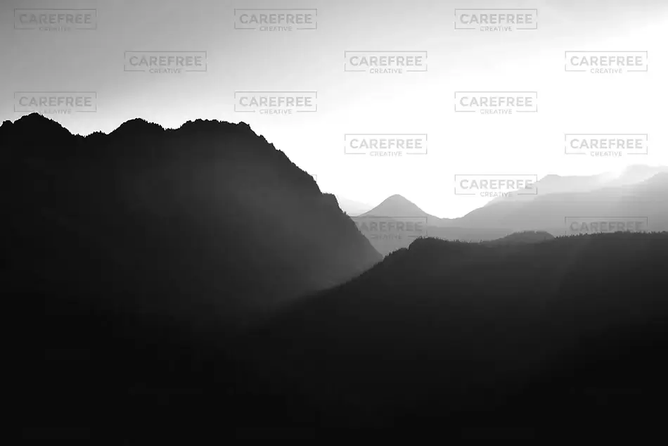 Mount Rainier National Park Silhouette at Dusk, Washington · United States