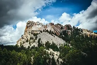Mount Rushmore Granite Faces from Below, Keystone, South Dakota