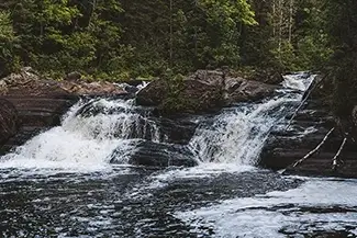 Moxie Falls Mini Waterfall Scene, West Forks, Maine