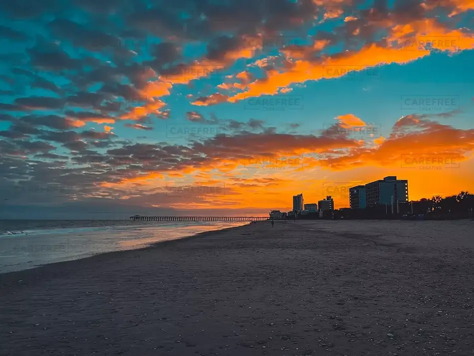 Myrtle Beach Orange Sunset Clouds, Myrtle Beach, South Carolina · United States