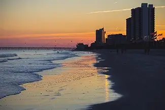 Myrtle Beach Waves At Sunset, Myrtle Beach, South Carolina