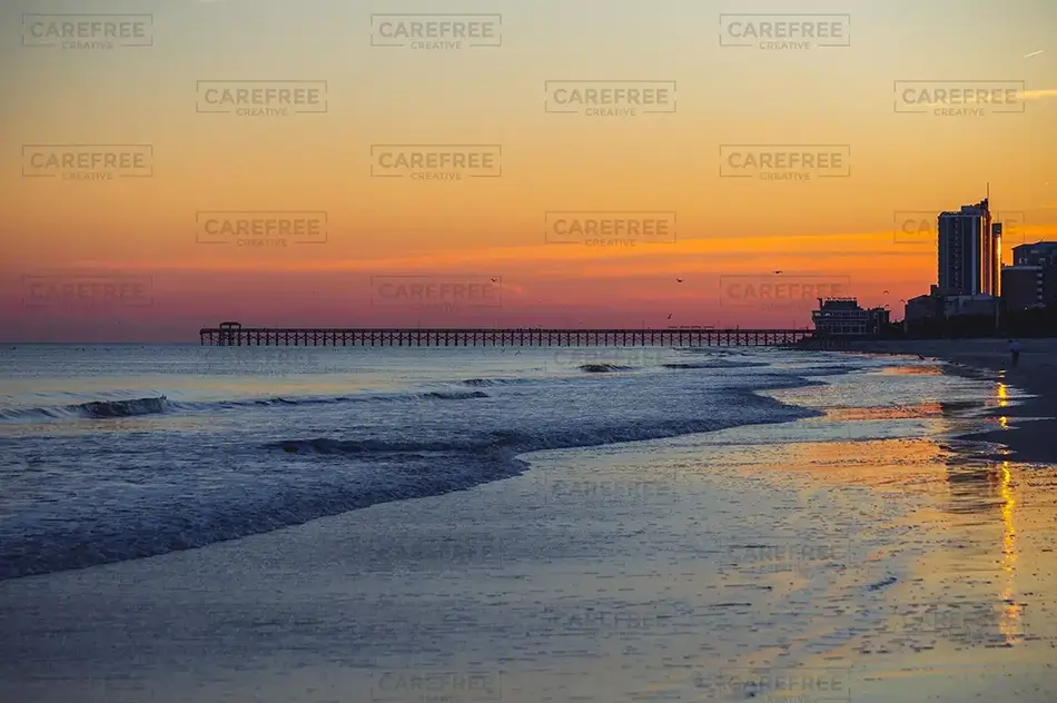 Myrtle Beach Ocean Beach Sunset, Myrtle Beach, South Carolina · United States