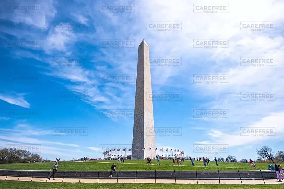 National Mall Washington Monument under Clear Skies, District of Columbia · United States