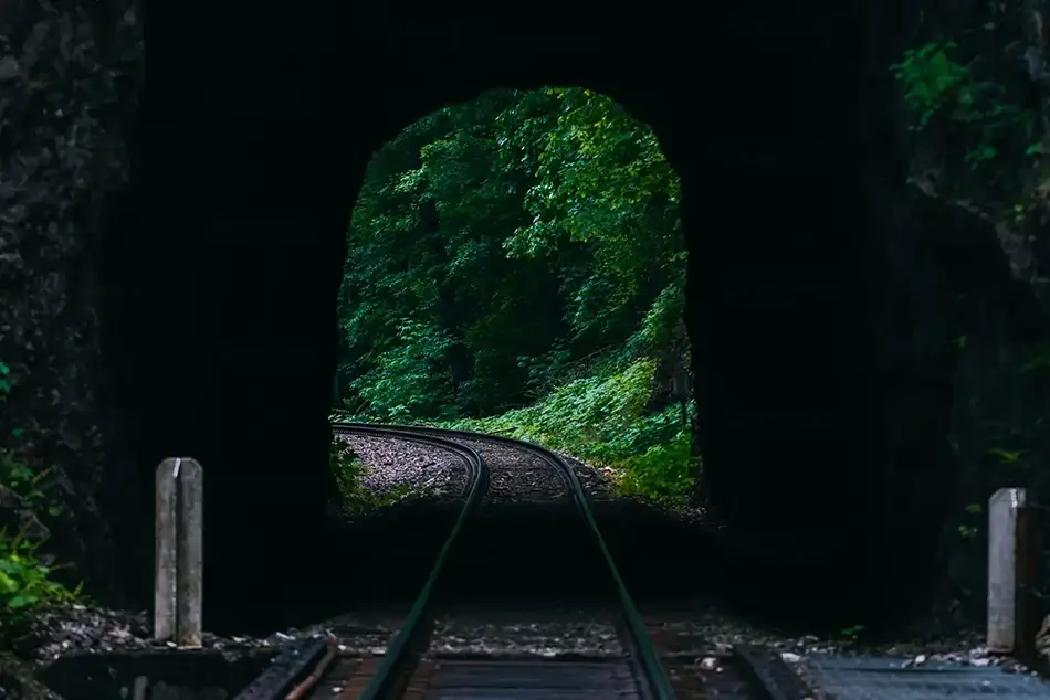 Natural Tunnel State Park Shadowy Tunnel Entry, Duffield, Virginia · United States